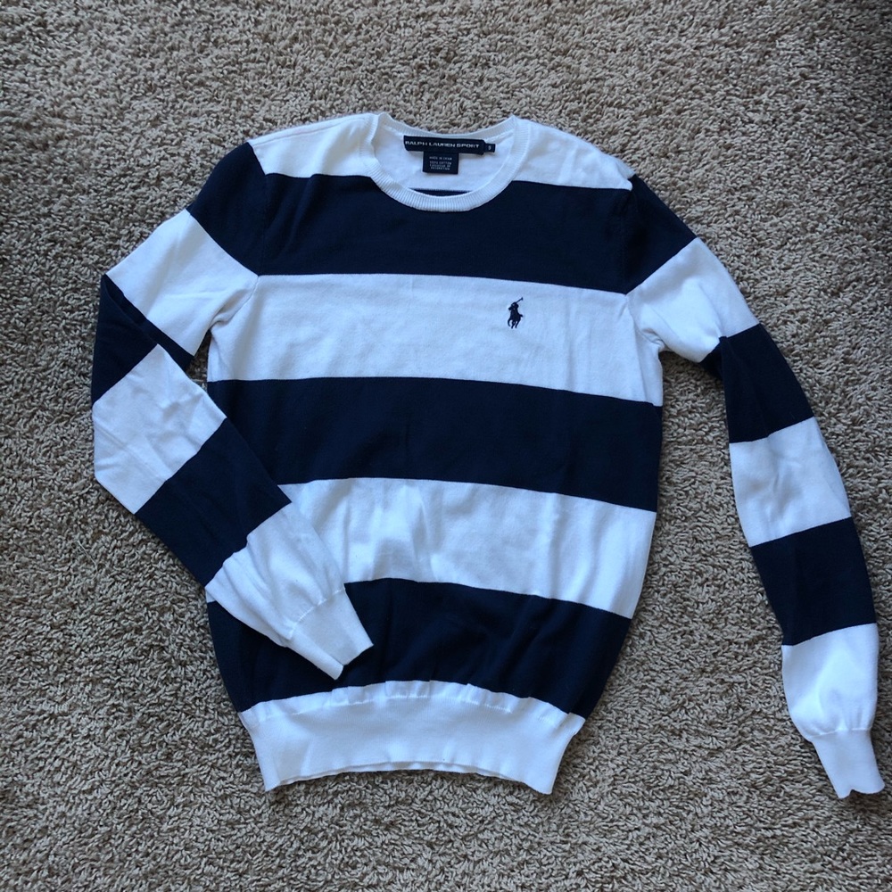 Ralph Lauren Sport Rugby Striped Thin Sweater
